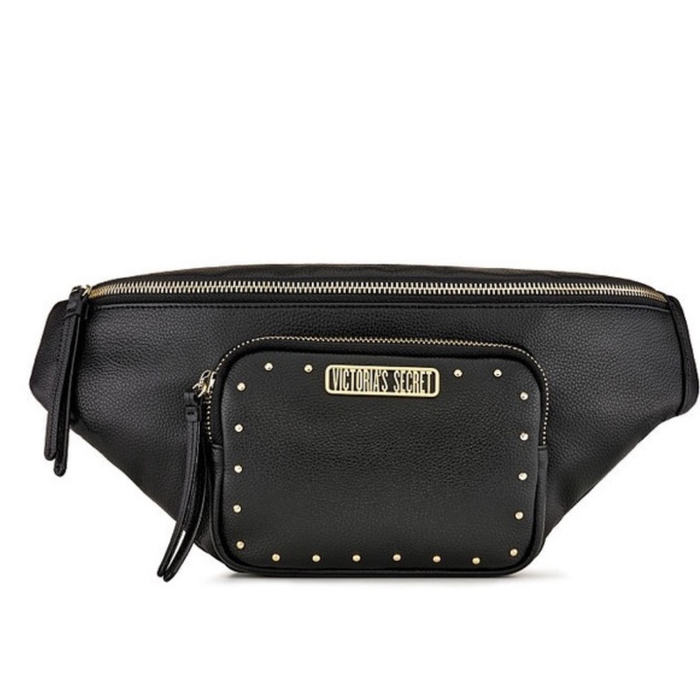 Victoria's Secret Black and‎ Gold Belt Bag